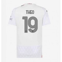 Camiseta AC Milan Theo Hernandez #19 Segunda Equipación Replica 2023-24 para mujer mangas cortas
